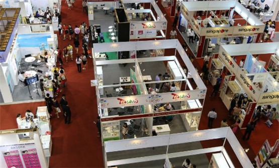 Suppliers and visitors at Cosmobeaute Asia 2024