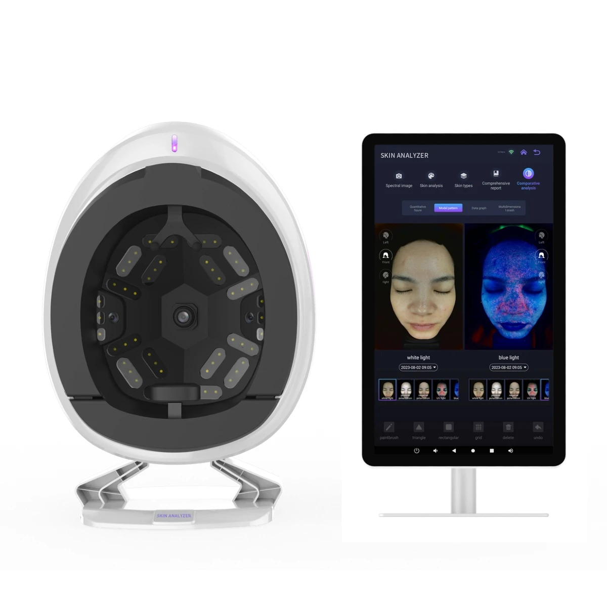 Skin analyzer machine