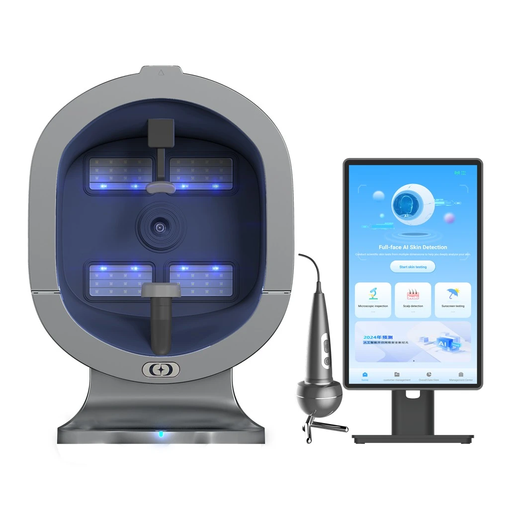 Facial skin analysis machine