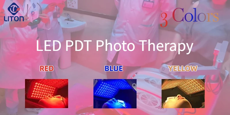 Red, blue, and yellow LED light PDT photo therapy